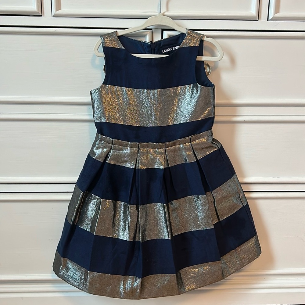 3T Fancy dress navy/silver Lands End